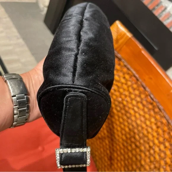 Purse Vintage Rhinestone Buckle Satin Shoulder Bag - Picture 5 of 8